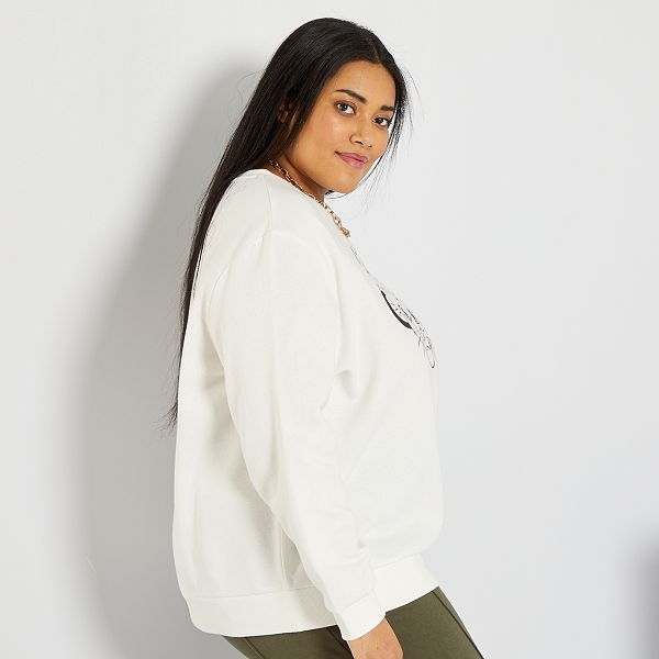 Sudadera 'Disney' tallas grandes mujer - BLANCO - Kiabi - 18,00€