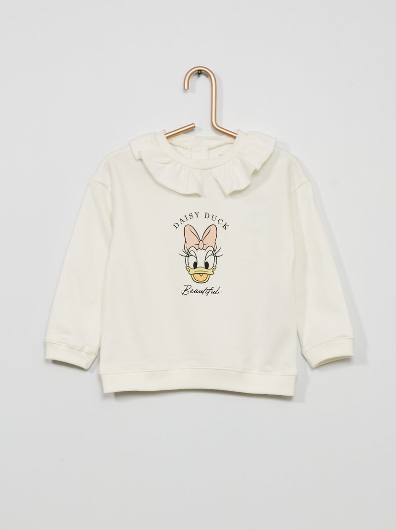 Sudadera 'Disney' cuello babero BLANCO - Kiabi