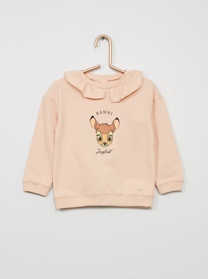 Sudadera 'Disney' cuello babero ROSA - Kiabi