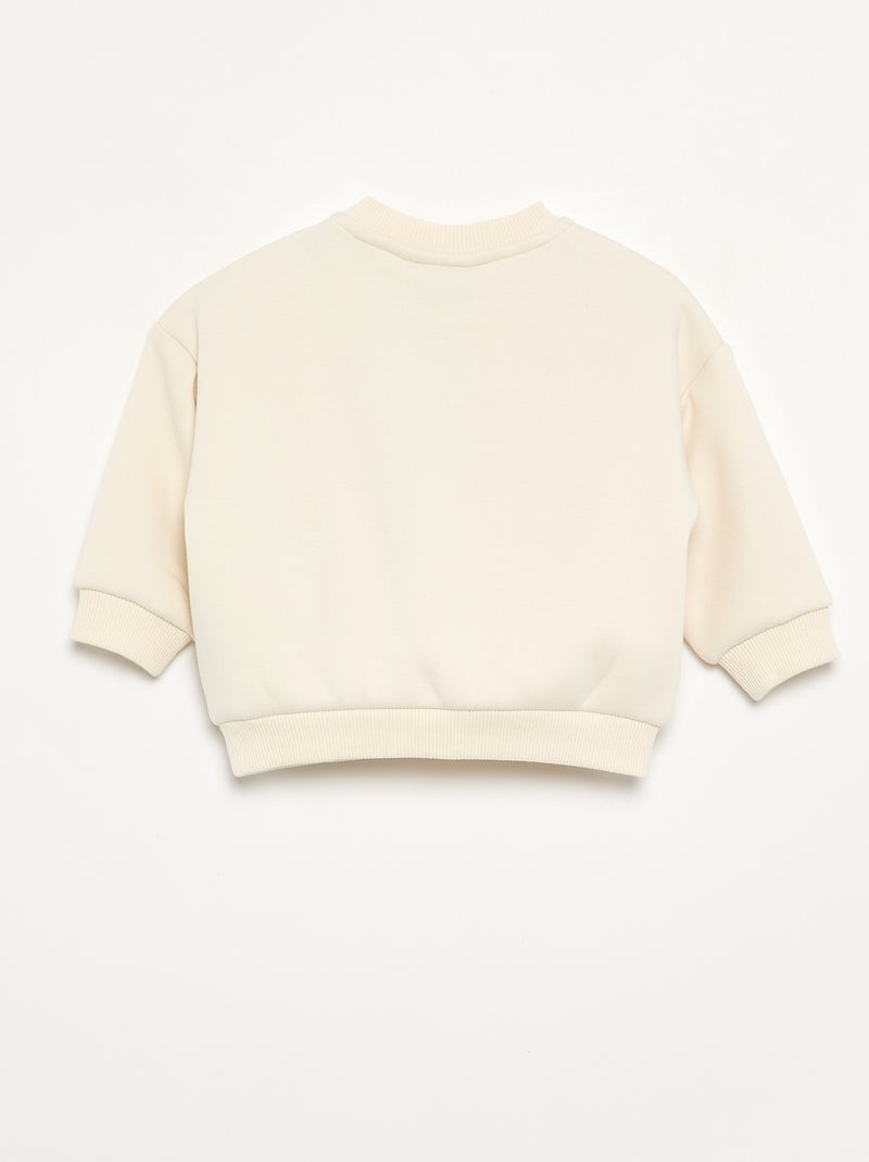 Sudadera 'Disney' de cuello redondo Beige - Kiabi