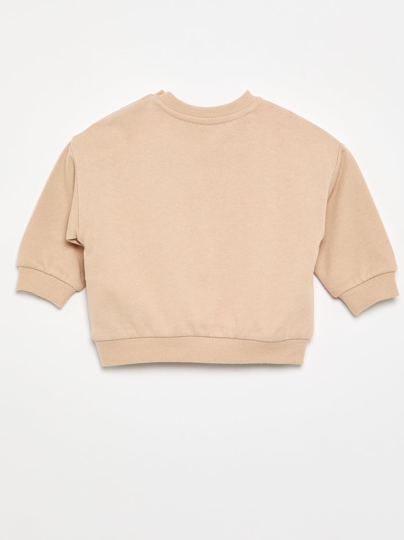 Sudadera \'Disney\' de felpa no perchada Beige - Kiabi