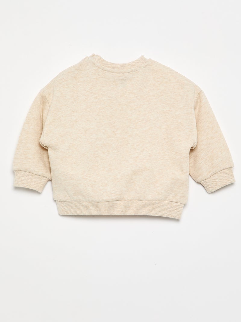 Sudadera \'Disney\' de felpa sin perchar Beige - Kiabi