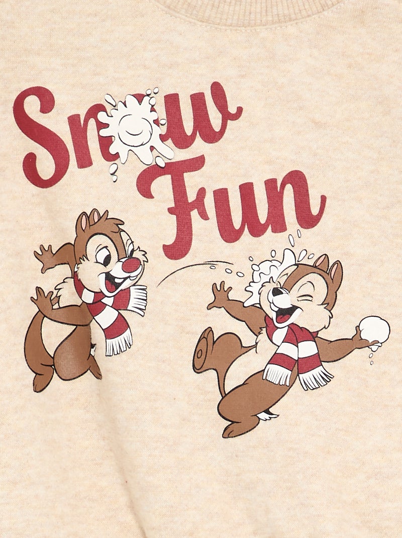 Sudadera 'Disney' de manga larga Beige - Kiabi