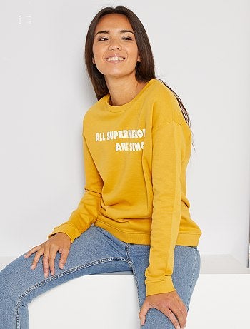 sudadera amarilla mujer