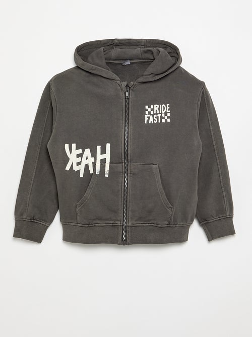 Sudadera efecto desgastado con capucha y bolsillos canguro - Kiabi Sudadera efecto desgastado con capucha y bolsillos canguro - Kiabi