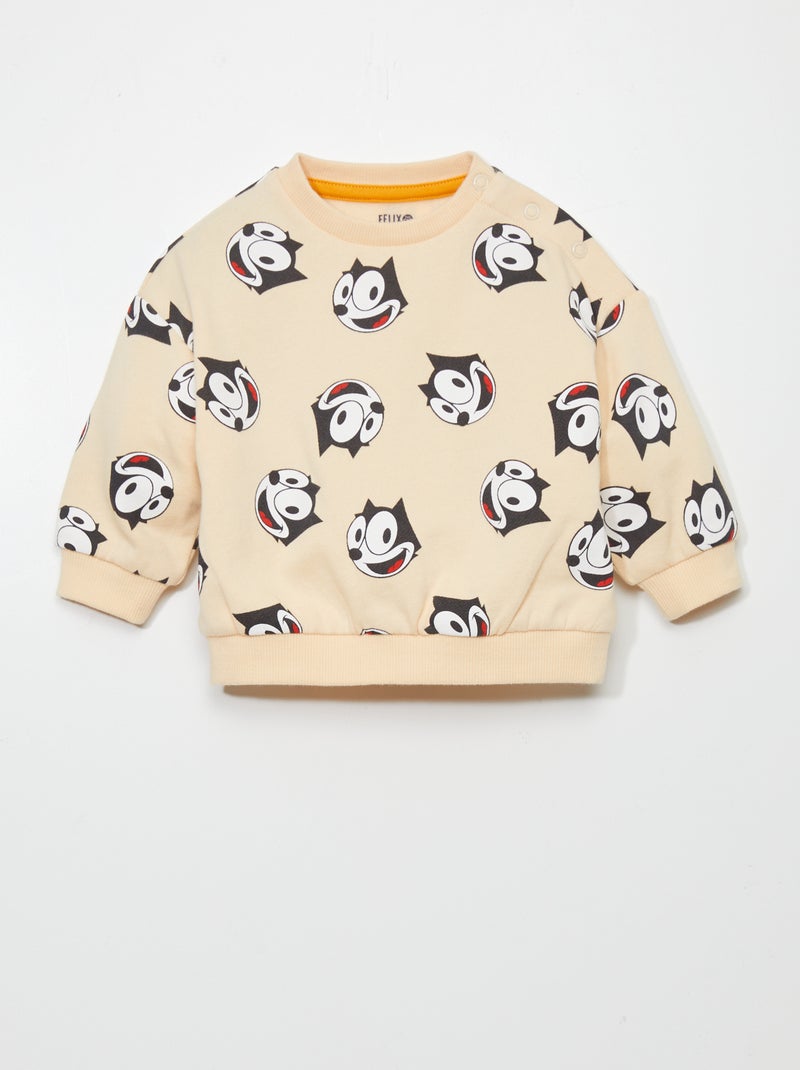 Sudadera 'El gato Félix' BEIGE - Kiabi