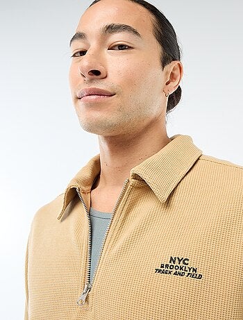 Sudadera en tejido gofrado