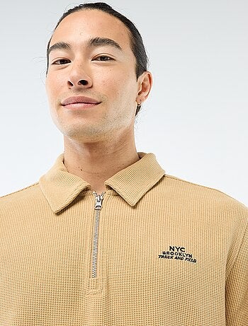 Sudadera en tejido gofrado