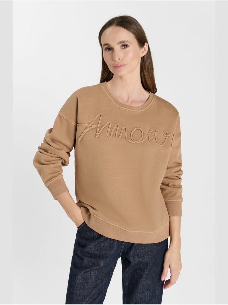 Sudadera encaje Beige - Kiabi