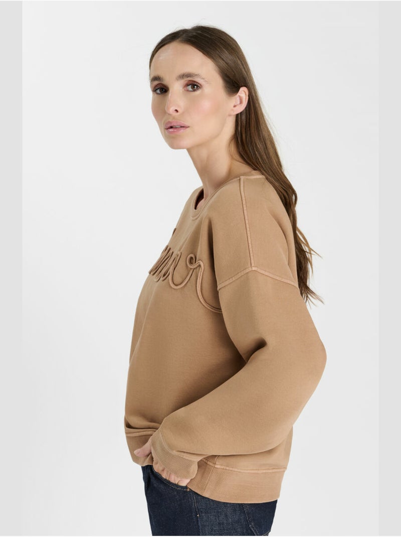 Sudadera encaje Beige - Kiabi