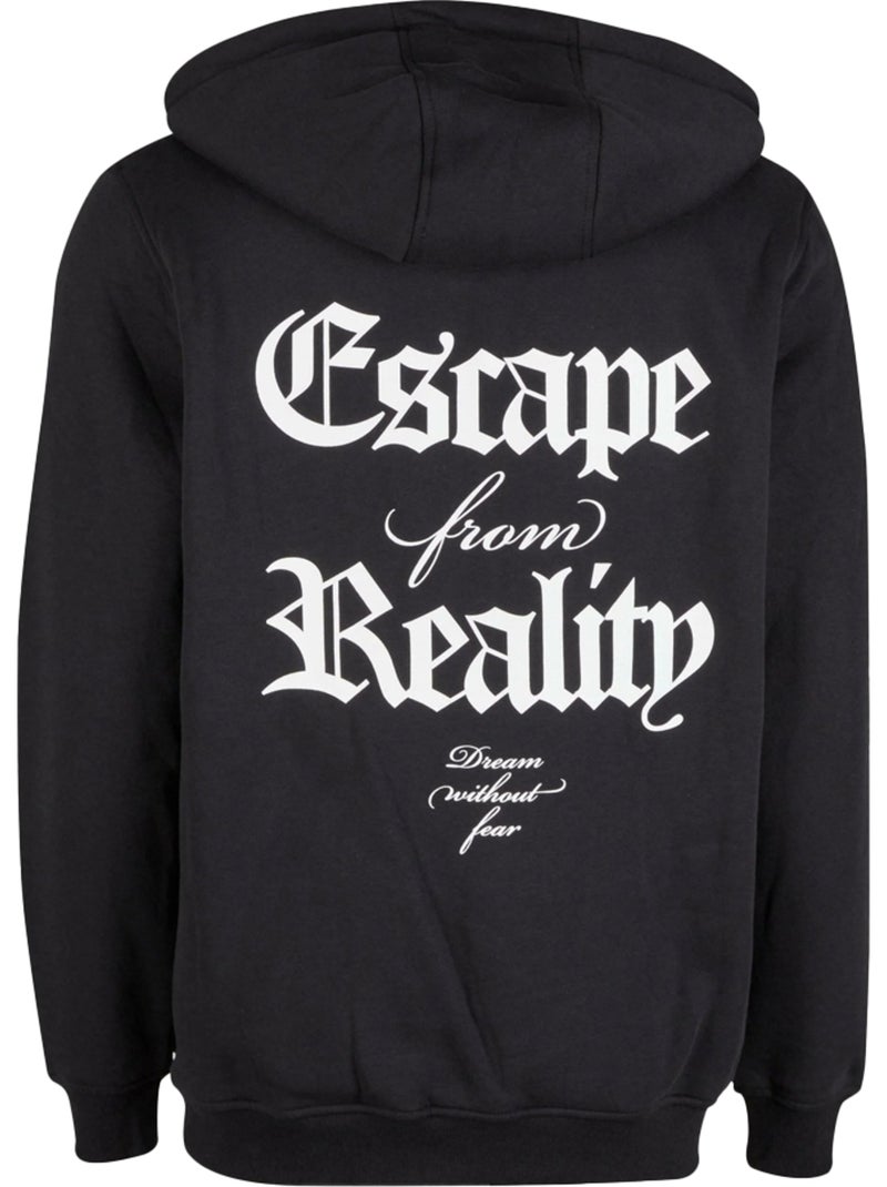 Sudadera escape from reality para hombre - mister tee Negro - Kiabi