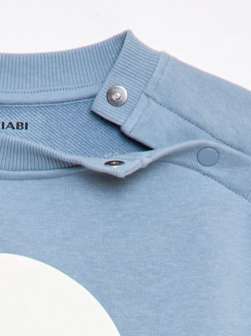 Sudadera estampada - Colección fácil de poner Azul - Kiabi