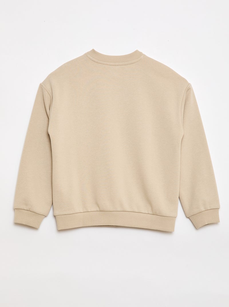 Sudadera estampada - Colección fácil de poner Beige - Kiabi