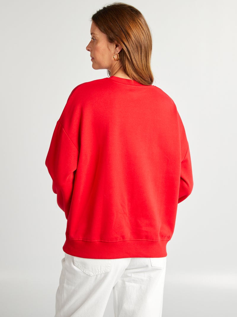 Sudadera estampada - San Valentín ROJO - Kiabi