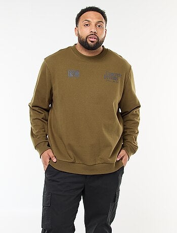Sudadera estampada a doble cara en felpa ligera