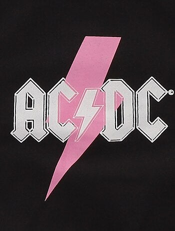 Sudadera estampada 'ACDC' en polar de algodón liso