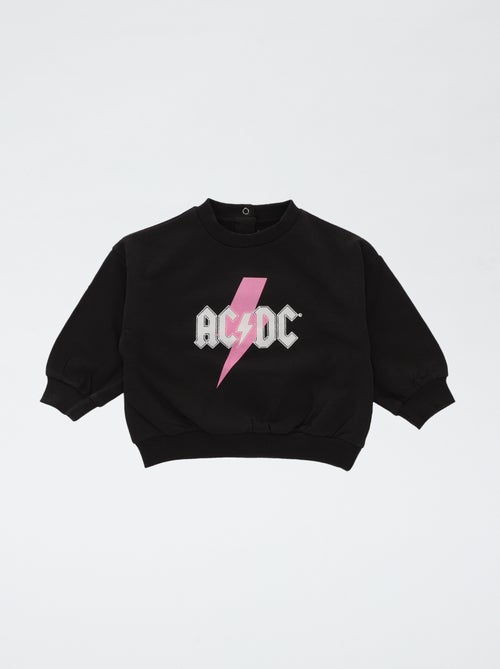 Sudadera estampada 'ACDC' en polar de algodón liso - Kiabi