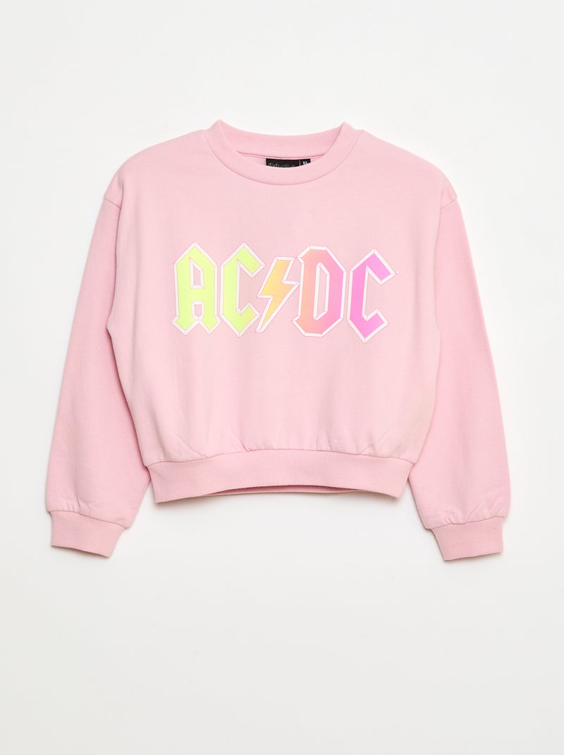 Sudadera estampada 'AC/DC' Rosa - Kiabi