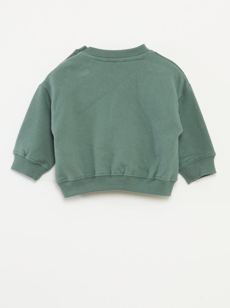 Sudadera estampada animada 'Snoopy' en polar de algodón Verde - Kiabi