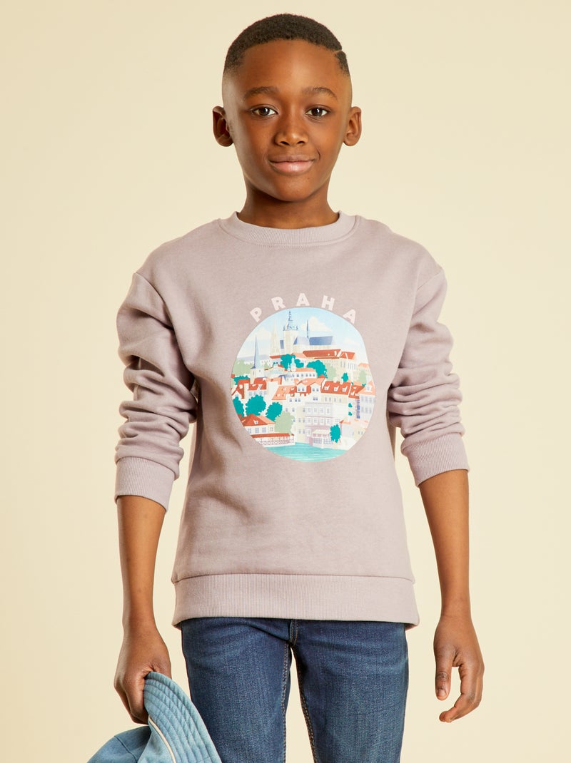 Sudadera estampada 'Antibes' PURPURA - Kiabi