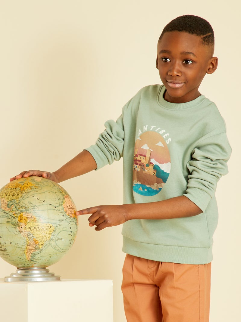 Sudadera estampada 'Antibes' VERDE - Kiabi