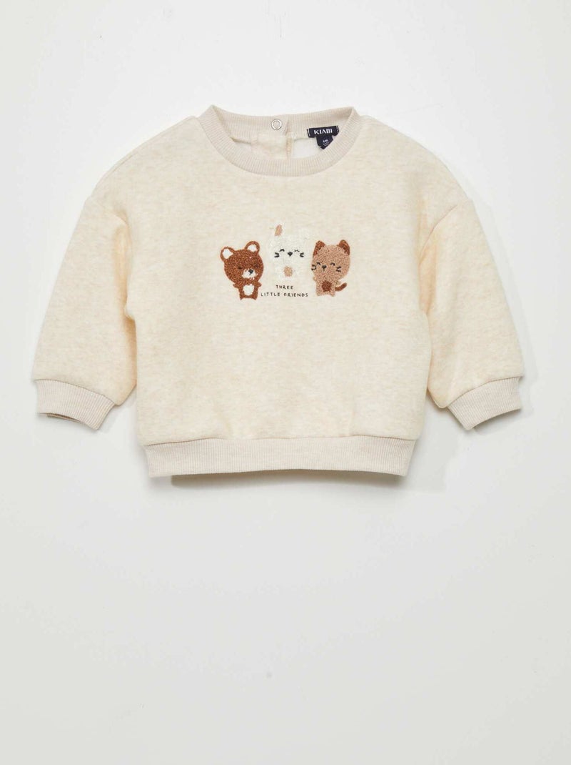 Sudadera estampada BEIGE - Kiabi