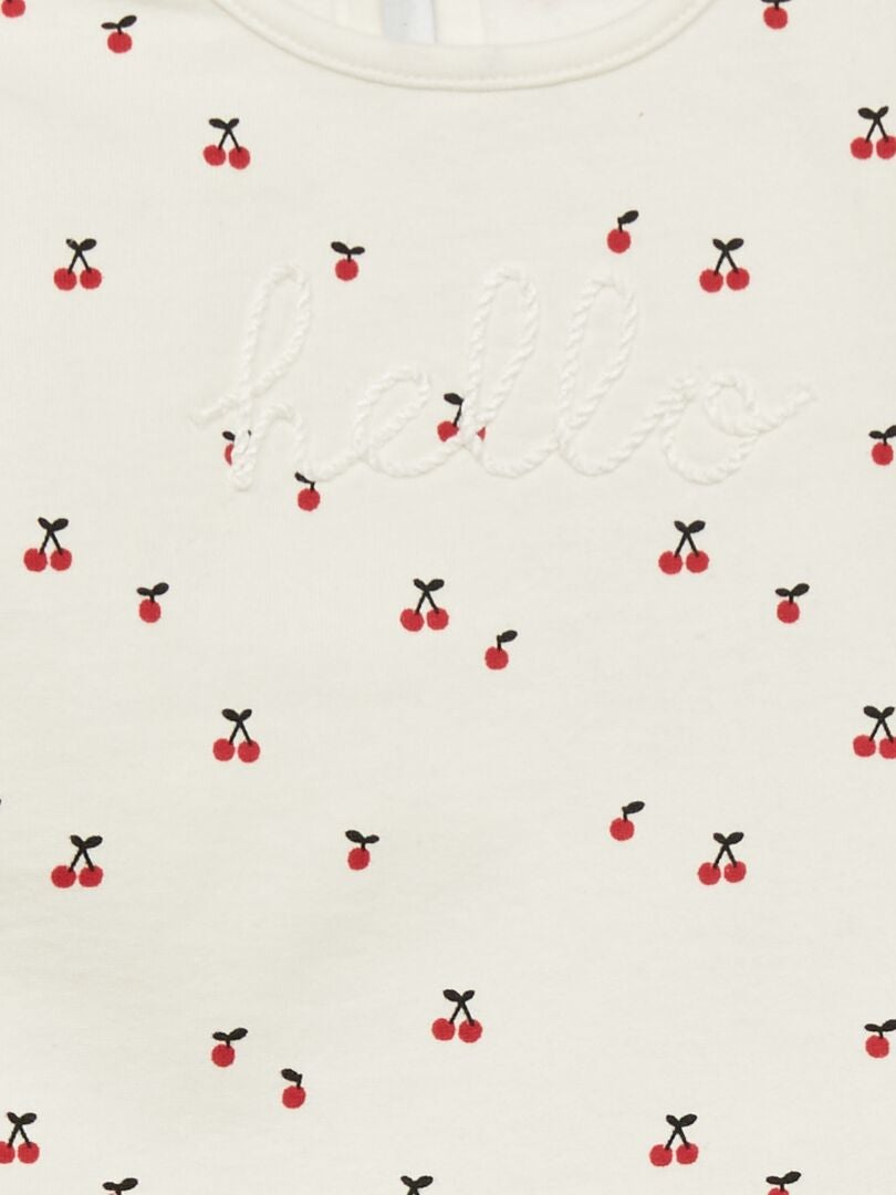 Sudadera estampada BLANCO - Kiabi