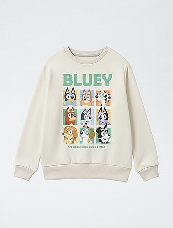 Sudadera estampada 'Bluey' en felpa de algodón liso