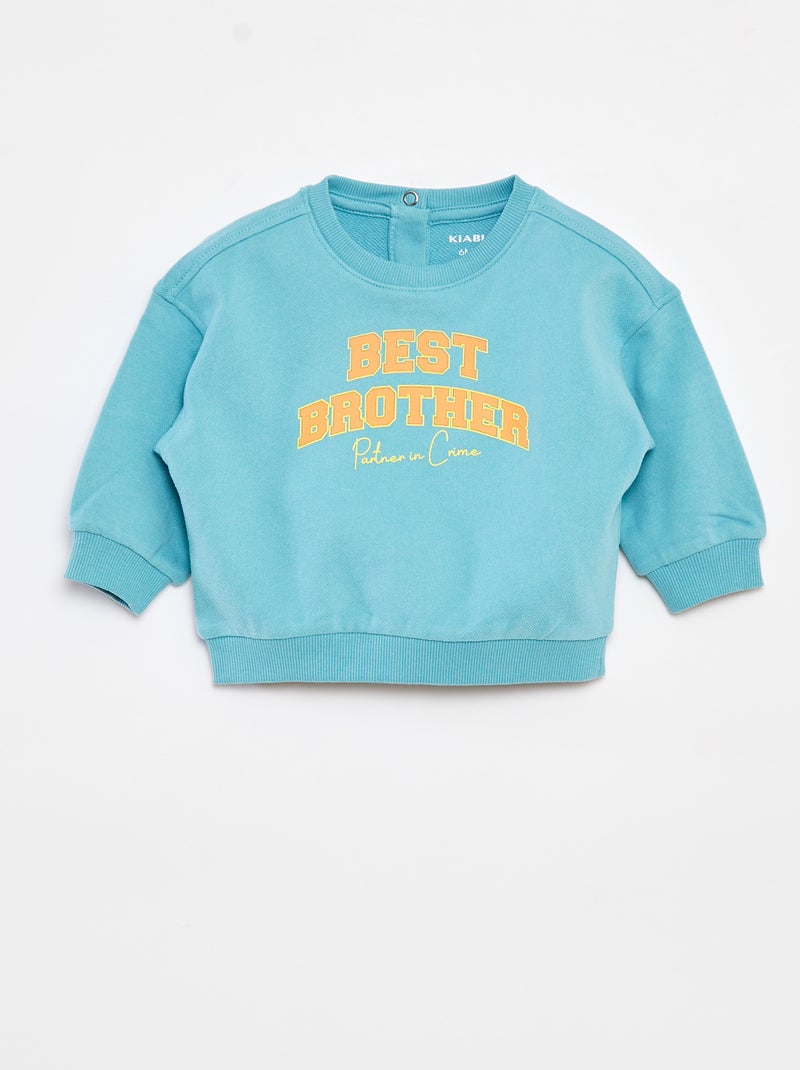 Sudadera estampada 'Brother' VERDE - Kiabi