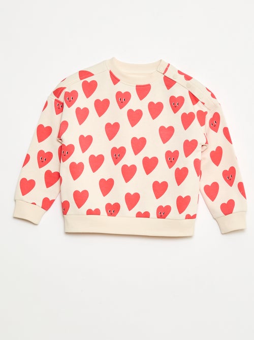 Sudadera estampada con automáticos imantados en el hombro - So Easy - Kiabi