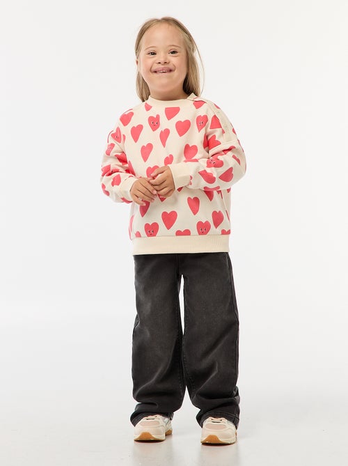 Sudadera estampada con automáticos imantados en el hombro - So Easy - Kiabi