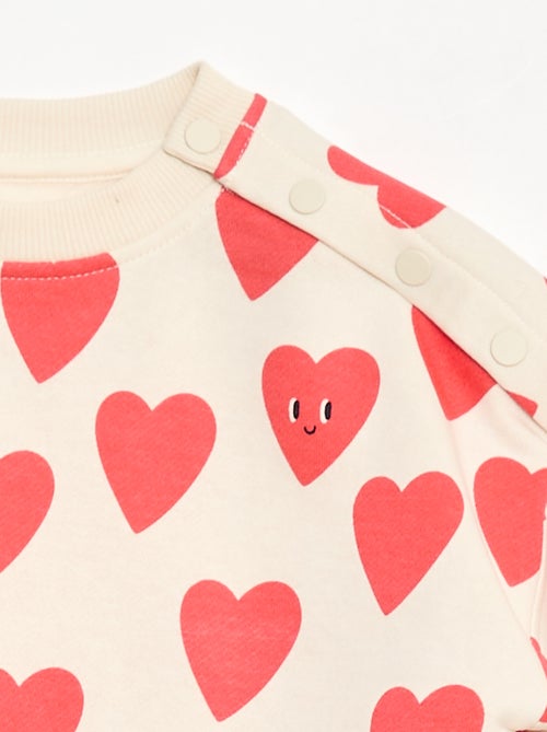 Sudadera estampada con automáticos imantados en el hombro - So Easy - Kiabi