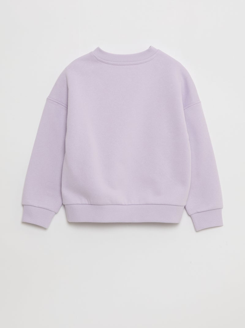 Sudadera estampada con botones a presión imantados en el hombro - colección fácil de poner Purpura - Kiabi