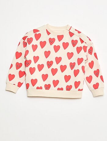 Sudadera estampada con botones a presión imantados en el hombro - Fácil de Poner