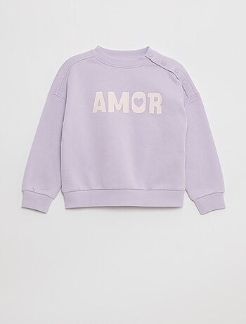 Sudadera estampada con botones a presión imantados en el hombro - Fácil de Poner