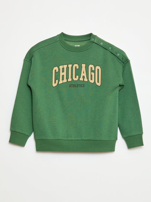 Sudadera estampada con botones a presión magnéticos - So Easy - Kiabi