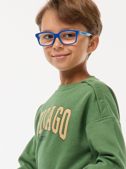 Sudadera estampada con botones a presión magnéticos - So Easy - Kiabi