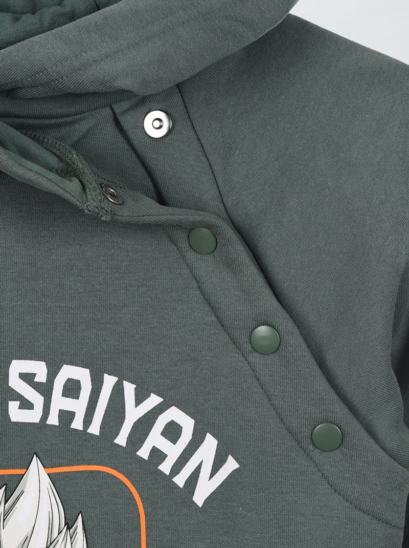 Sudadera estampada con capucha - colección fácil de poner Verde - Kiabi