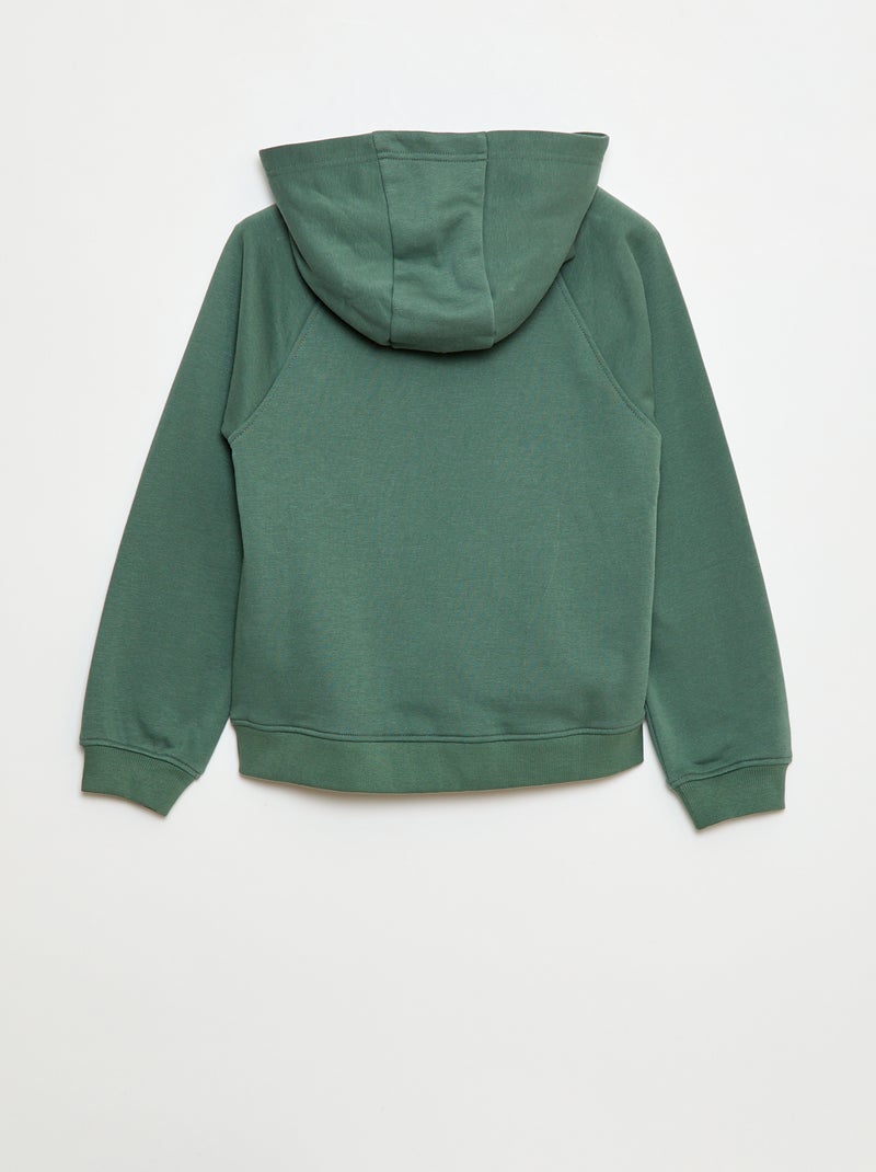 Sudadera estampada con capucha - colección fácil de poner Verde - Kiabi