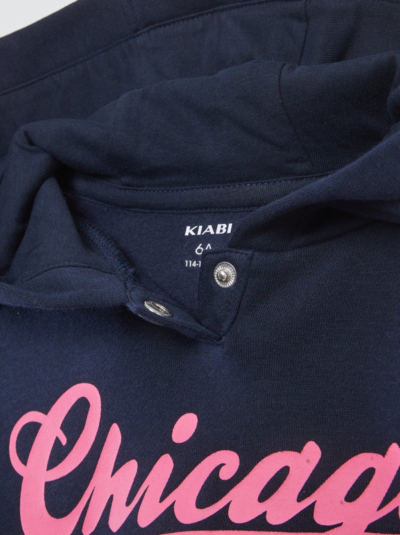 Sudadera estampada con capucha  - So Easy AZUL - Kiabi