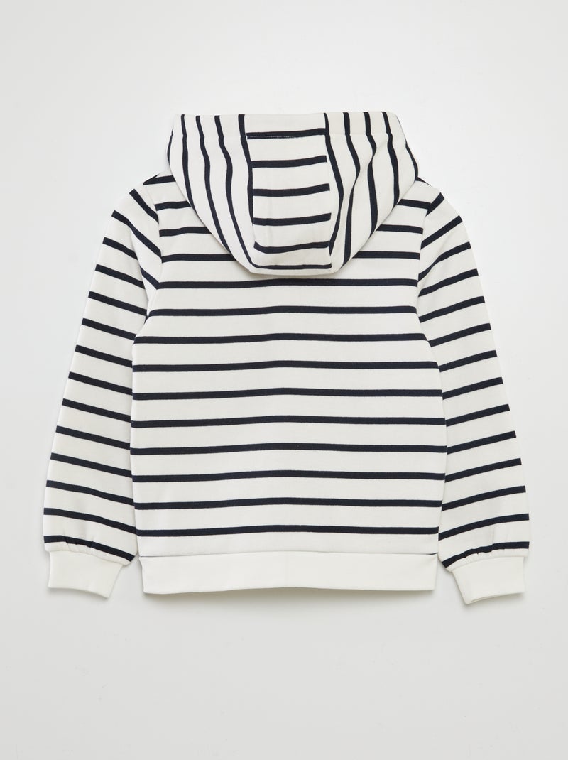 Sudadera estampada con cremallera BLANCO - Kiabi