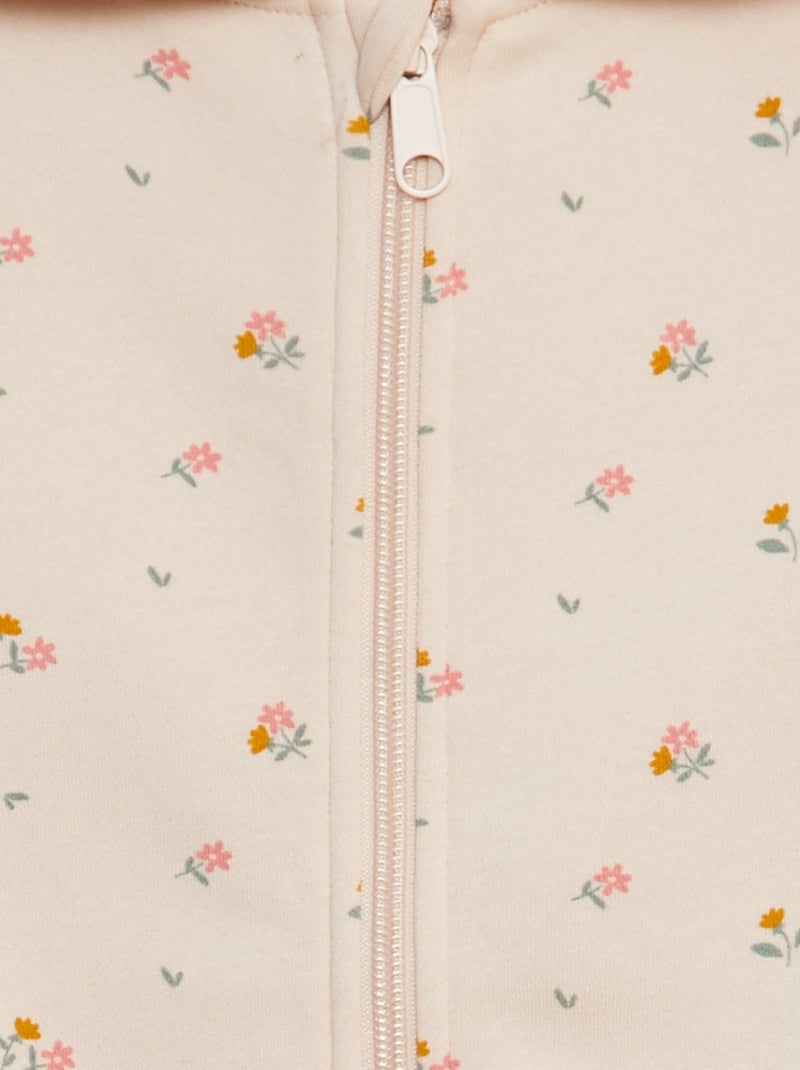 Sudadera estampada con cremallera ROSA - Kiabi