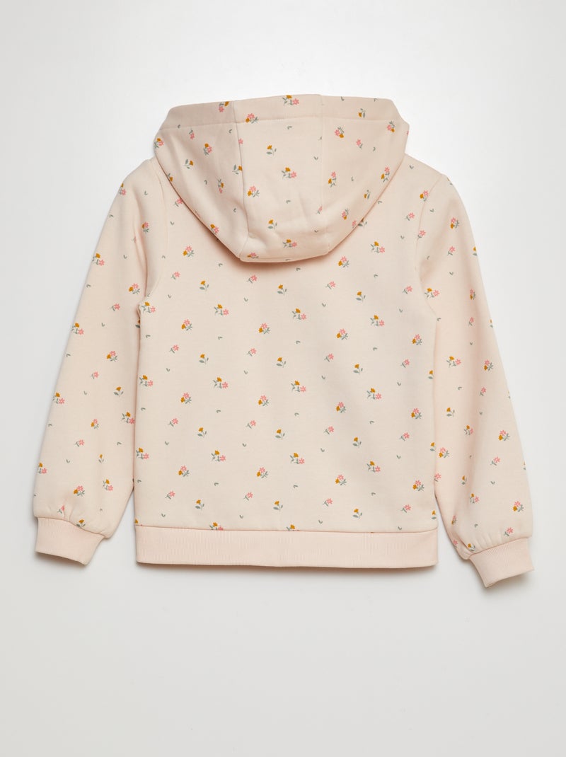 Sudadera estampada con cremallera ROSA - Kiabi