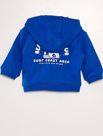 Sudadera estampada con cremallera y capucha