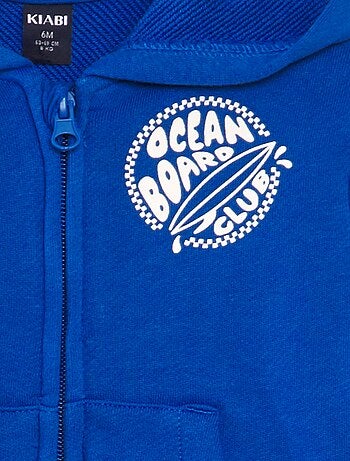 Sudadera estampada con cremallera y capucha