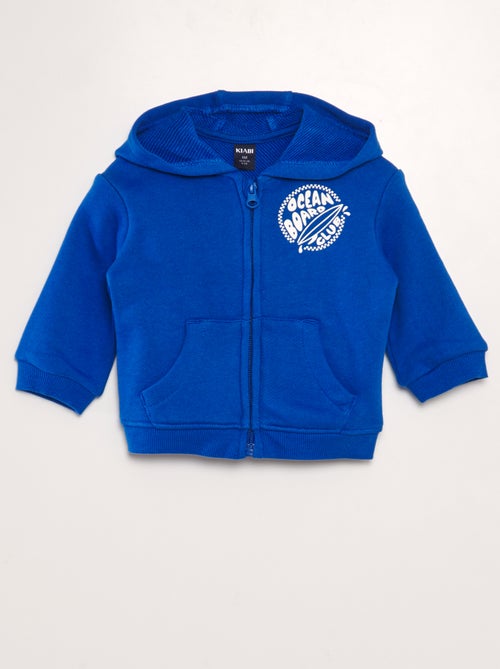 Sudadera estampada con cremallera y capucha - Kiabi