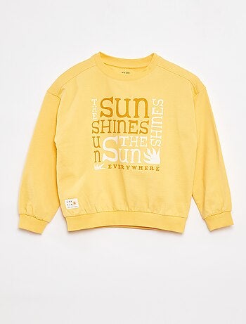 Sudadera estampada con cuello redondo