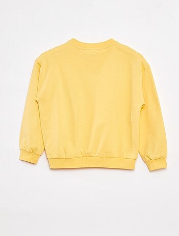Sudadera estampada con cuello redondo
