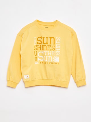 Sudadera estampada con cuello redondo