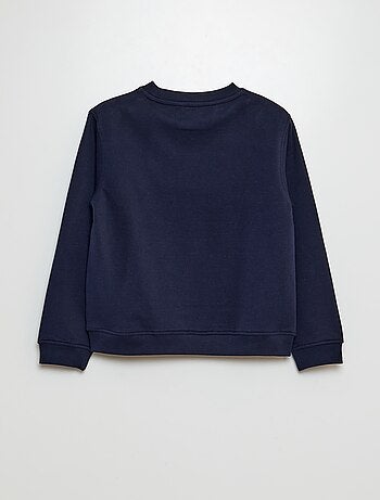 Sudadera estampada con cuello redondo